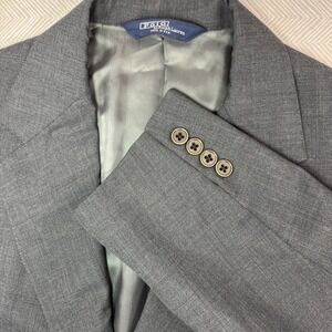 Polo Ralph Lauren Wool‎ Blazer Men's 42/36 Reg Made in USA Vintage Gray Single